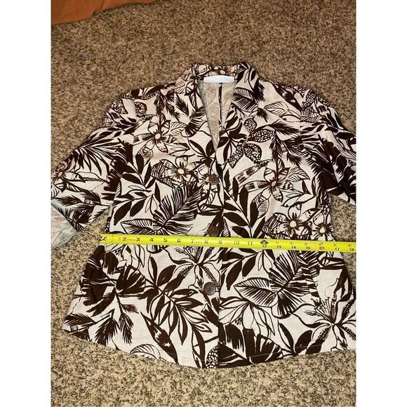 First Issue Womens Shirt Floral Print Button Down Long Sleeve Black Size Small - Picture 5 of 10